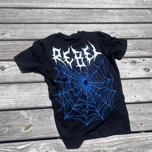 Black and Blue rebel Graphic Tee